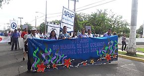 Gran Manifestacin contra la basura marina en Los Santos