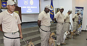 Perros policas patrullaran en diferentes lugares del pas  