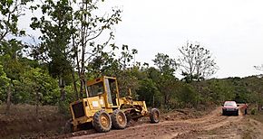 Caminos de Produccin en Veraguas son atendidos con equipo pesado