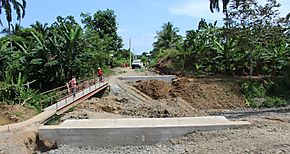 Avance del 50 en construccin de cinco puentes modulares en Bocas del Toro