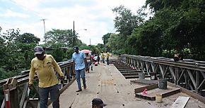 En 85 avanza construccin de puente en quebrada El Hato de Los Santos