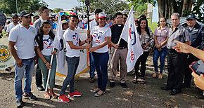 En Veraguas la Antorcha que simboliza La Luz de La Juventud llega al distrito de San Francisco