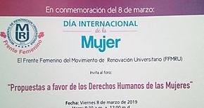 UP Foro Propuestas a favor de los Derechos Humanos de las Mujeres