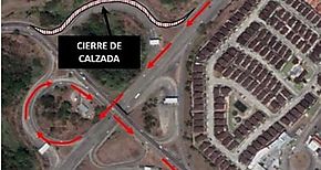 Ciierre de calzada en el Corredor Norte del 5 al 8 de abril 