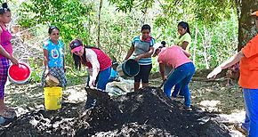 Beneficiarias de SENAPAN en Chiriqu aprenden a elaborar abono orgnico