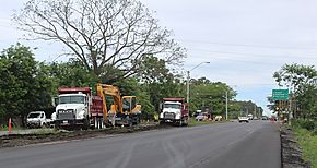 Avanzan trabajos de Rehabilitacin de la Carretera Panamericana David  Frontera 