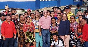 Rector Eduardo Flores Castro visita los Programas Anexos de Cart y Ustupo en la comarca de Guna Yala