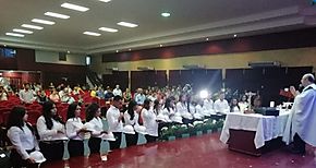 UPSalud ocupacional del CRUA realiz acto de imposicin del casco blanco