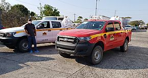 Equipo del MOP traslada bolsas de comida a diferentes comunidades de la provincia de Veraguas