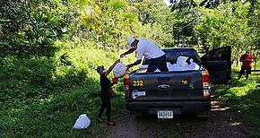 Distribucin de alimentos en Panam Oeste