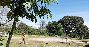 Inician los trabajos de construccin de la Cancha Deportiva Techada en la Extensin del IPHE de Antn