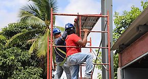 Inspeccionan los avances de la construccin del Mercado de Pacora