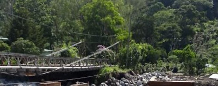 Continan instalacin de puente modular en Los naranjos de Boquete