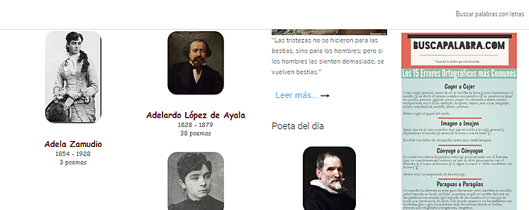 Buscapalabracom incorpora la antología poética de los poetas y poetisas más importantes en lengua española 