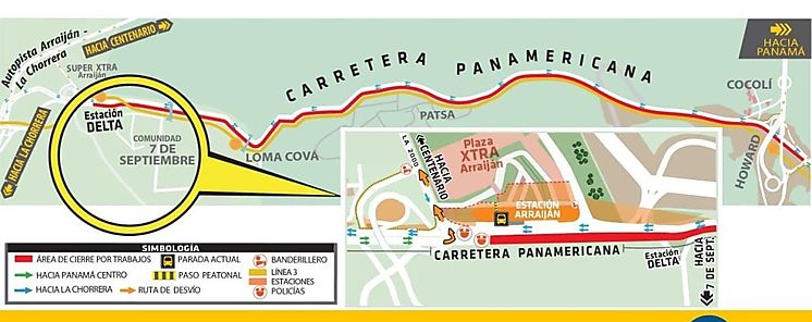 Metro de Panam anuncia cierre de carriles desde Loma Cov