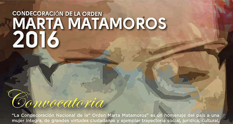 Condecoracin Nacional Marta Matamoros