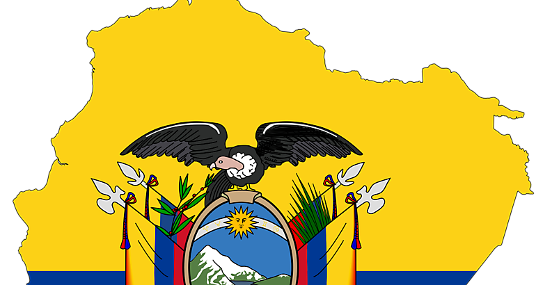 Ecuador mapa bandera