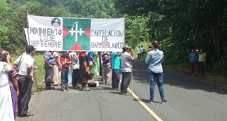 Protestas en Barro Blanco