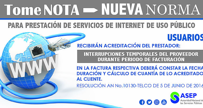  Normas para Prestacin de Servicio de Internet