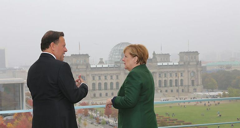 ngela Merkel y Juan Carlos Varela 