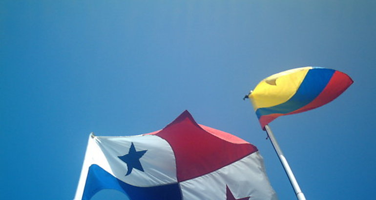 bandera  panama y colombia