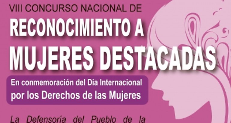  VIII Concurso Nacional de Reconocimiento a Mujeres Destacadas