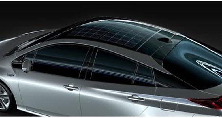 toyota y   prius  con panel  solar