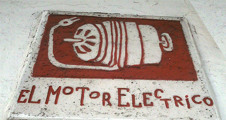 Cartel Motor elctrico