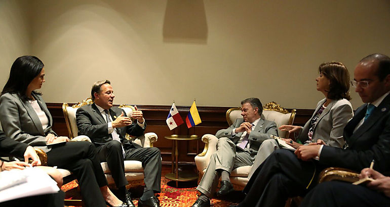 Juan Carlos Varela y Juan Manuel Santos