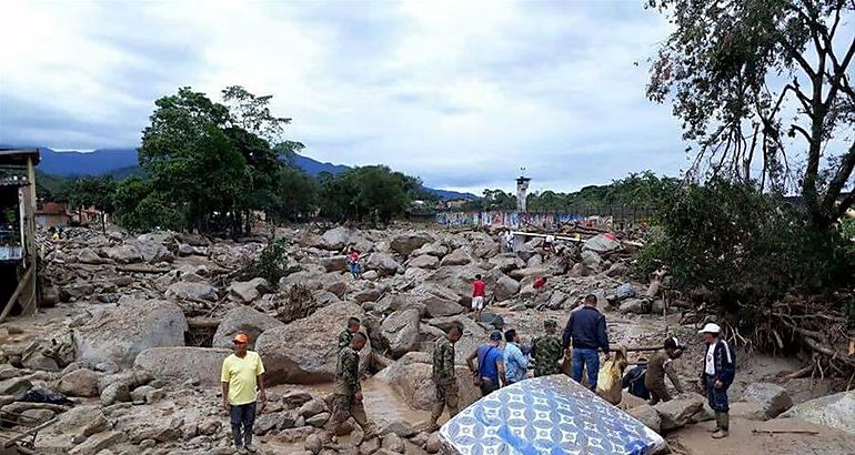 avalancha en el sur de Colombia