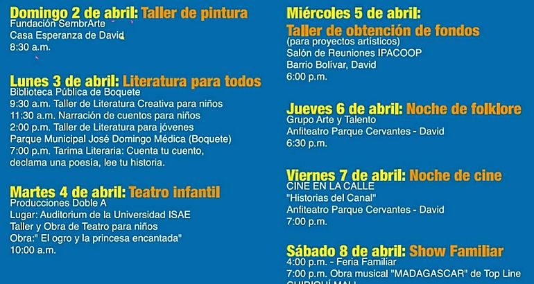 Programacin Caravana de las Artes