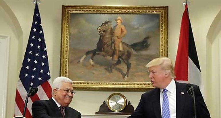 Mahmud Abbas y Donald Trump