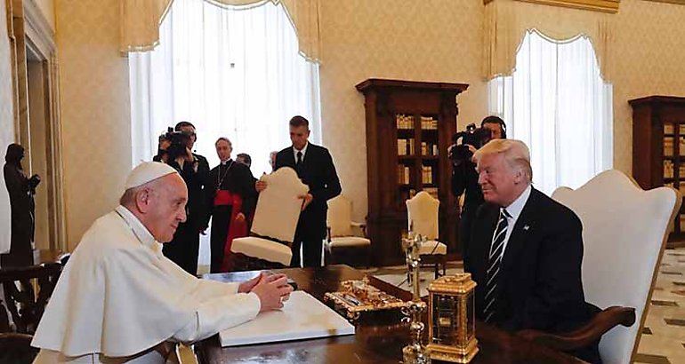 Papa Francisco recibe al presidente de Estados Unidos