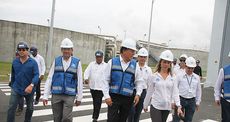 Visita de Varela a Planta de Tratamiento de Aguas Residuales