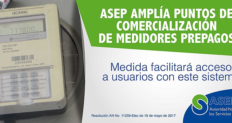 Se modificar procedimiento para comercializacin de medidores prepago