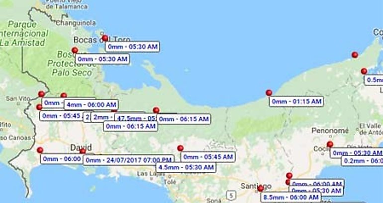 Se esperan ms lluvias en Veraguas y Chiriqu