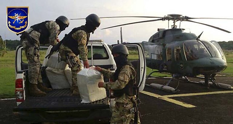 Golpe al narcotrfico  aeronaval  helicptero  drogas