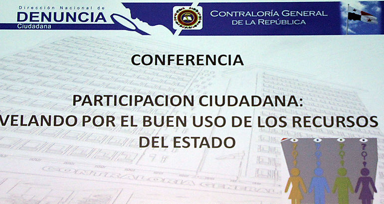 ConferenciaParticipacin Ciudadana Velando por el Buen Uso de los Recursos del Estado