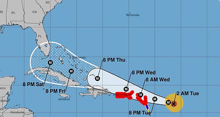 Huracn Irma en el Caribe