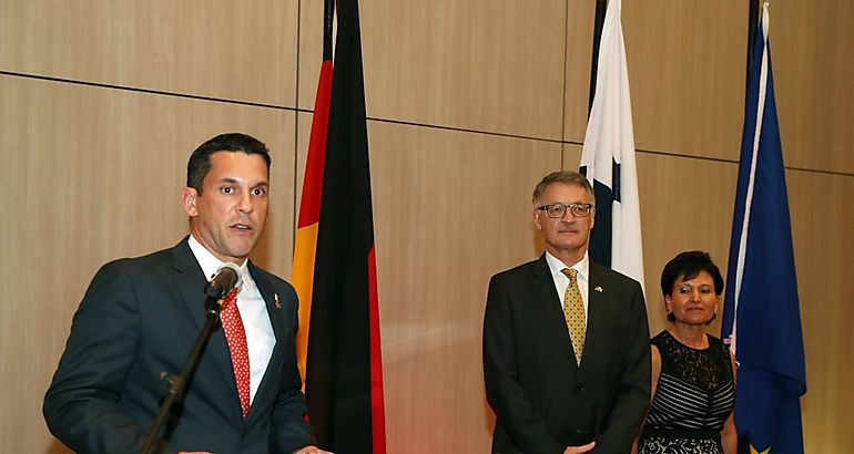 Vicecanciller Luis Miguel Hincapi y nuevo embajador de Alemania Uwe Wolfgang Heye