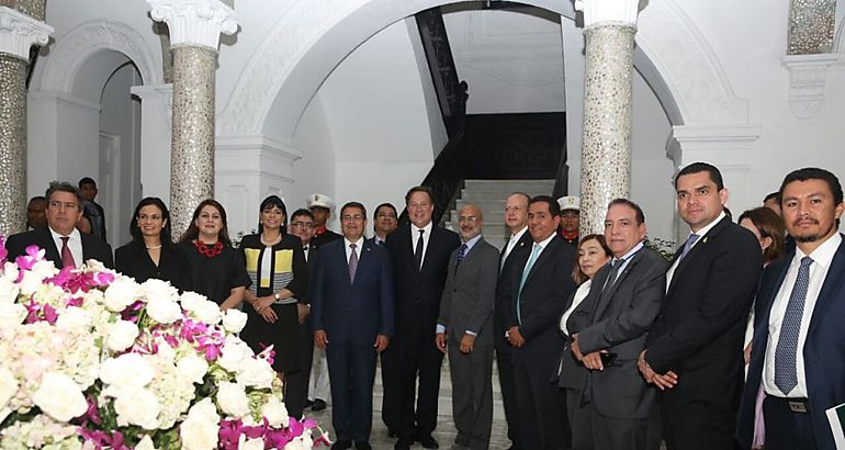 Reunin bilateral entre los presidentes de Panam y Honduras