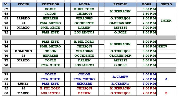 Calendario de Bisbol Mayor 2018