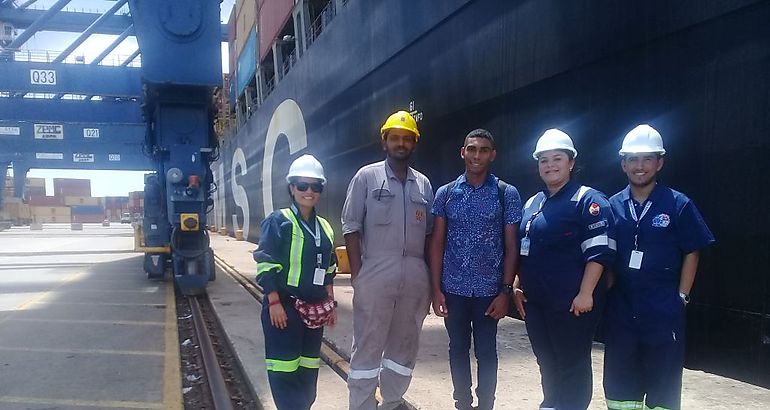 Cadetes panameos inician pasanta en la MV MSC LUDOVICA