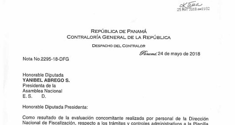 Contralora suspende pago de planilla 080 a 11 diputados