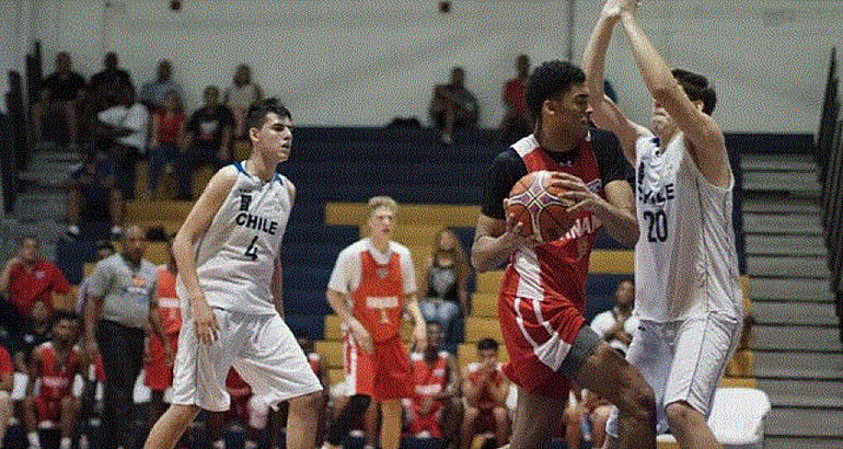 U18 de baloncesto entre Chile y Panam