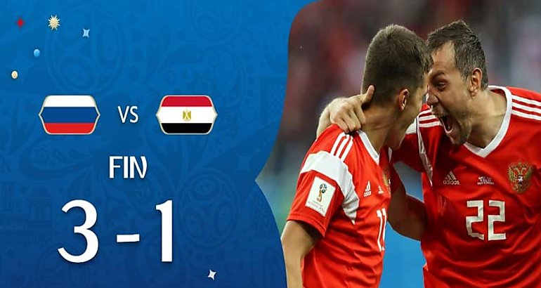 Rusia derrota a Egipto y los despide del mundial