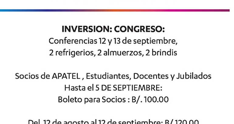 IV congreso Regional de Hoteleria y Turismo  12 y 13 de Septiembre