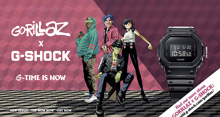 GSHOCK y Gorillaz se alan para ir al espacio