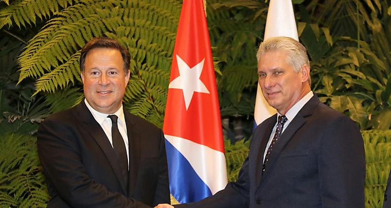 Miguel Daz Canel y Juan Carlos Varela