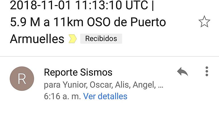 Sismo de magnitud 59 se registr en Puerto Armuelles